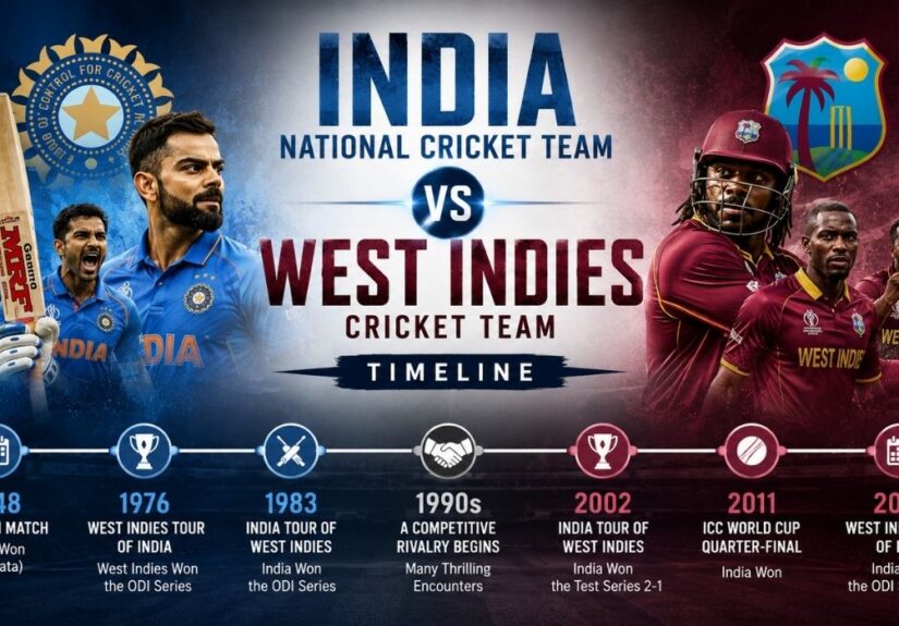 India National Cricket Team vs West Indies Cricket Team Timeline