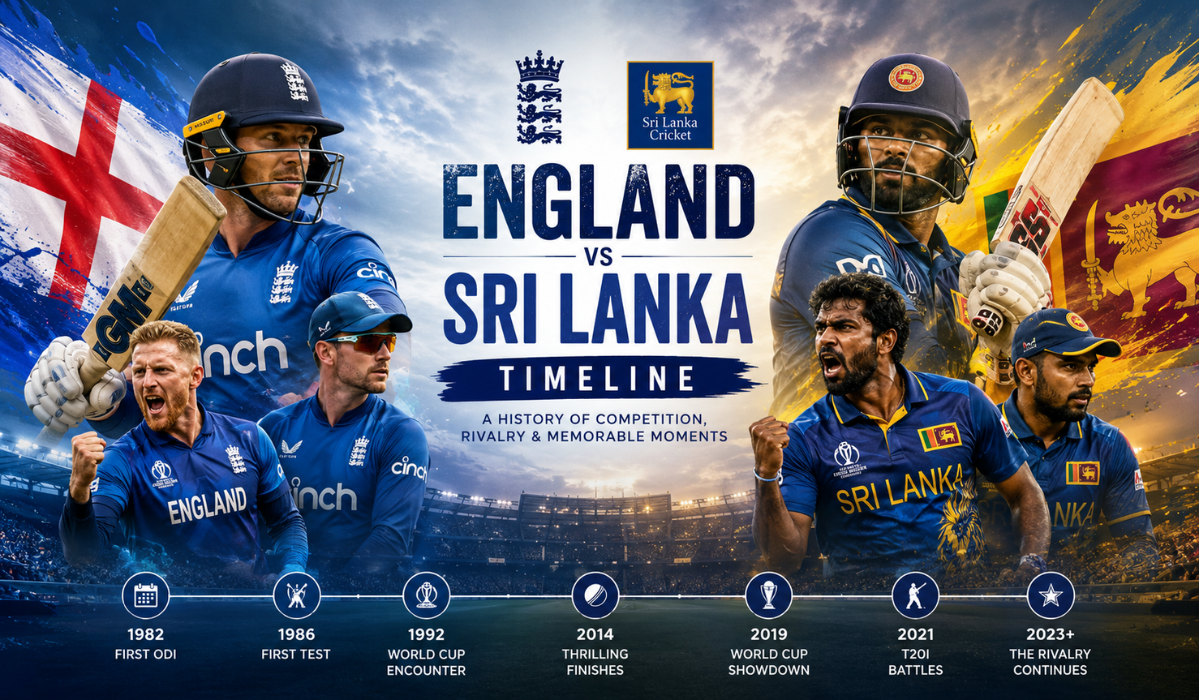 England Cricket Team vs Sri Lanka National Cricket Team Timeline