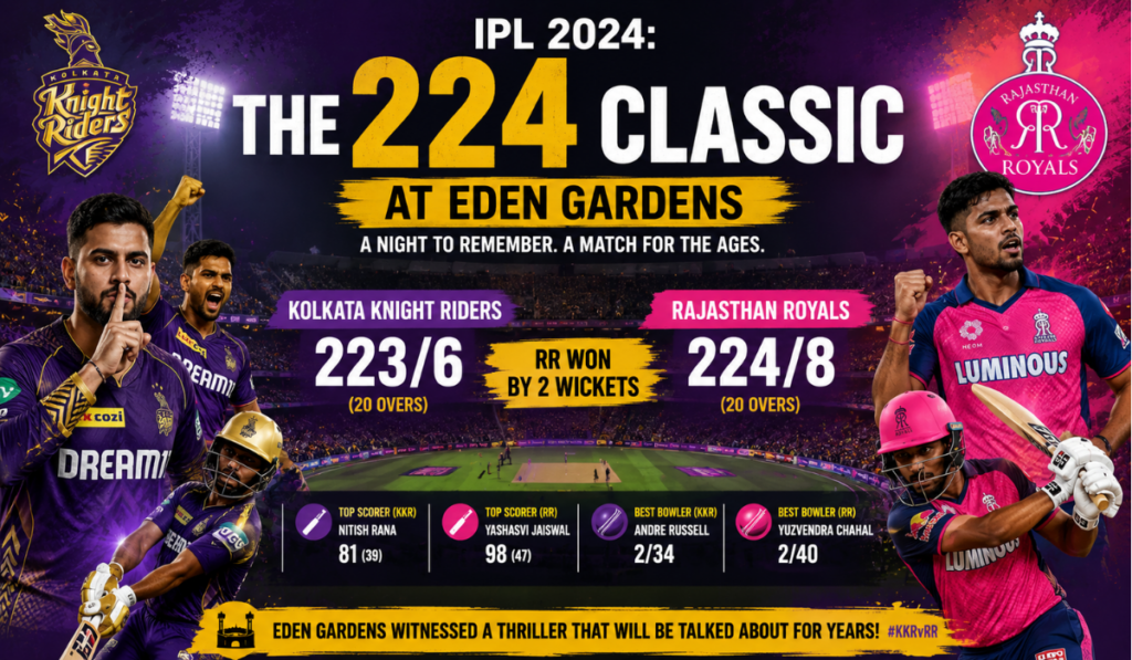 Kolkata Knight Riders vs Rajasthan Royals Match Scorecard