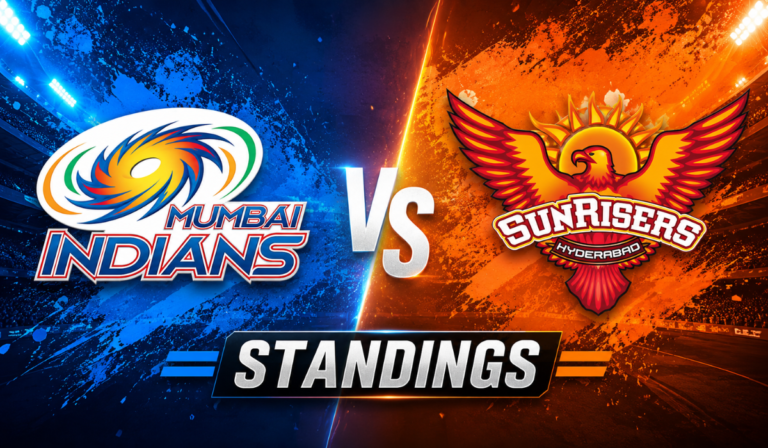 Mumbai Indians vs Sunrisers Hyderabad Standings