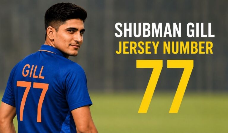 Shubman Gill Jersey Number: Why Does the Indian Star Batter Wear Number 77?