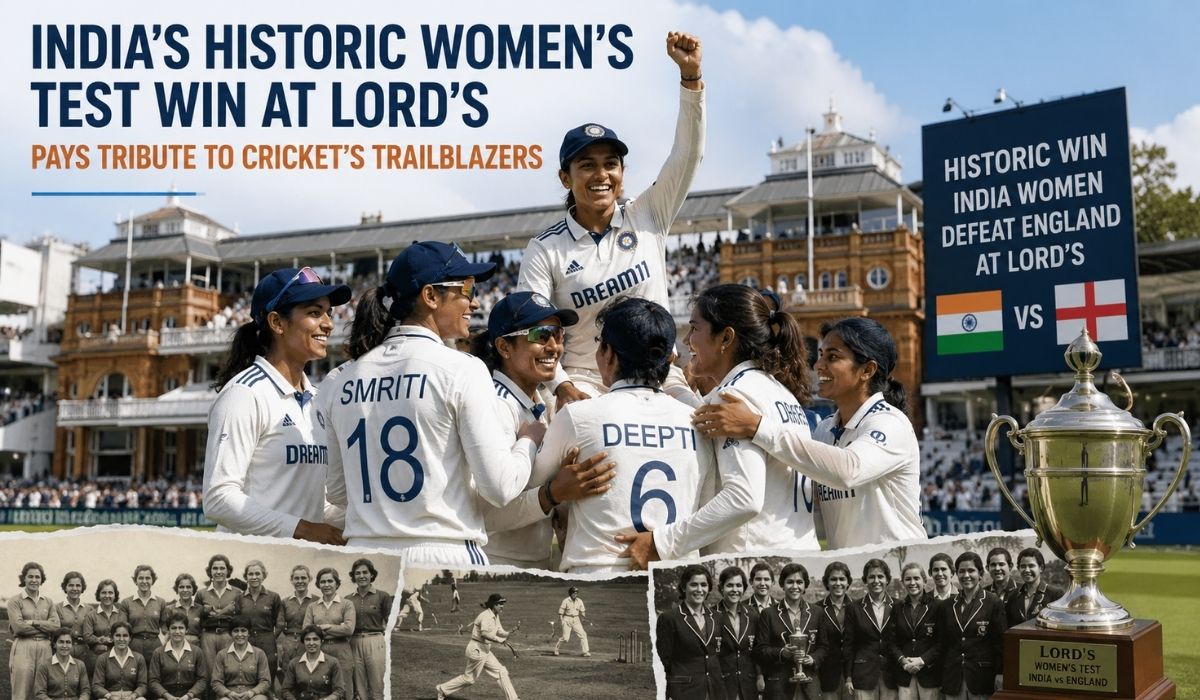 India's Historic Women's Test Win at Lord's Pays Tribute to Cricket's Trailblazers