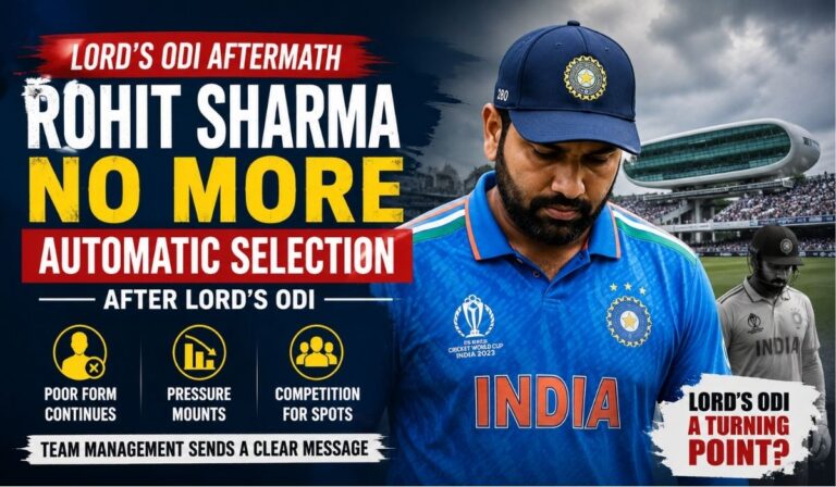 Rohit Sharma no more automatic selection after Lord's ODI