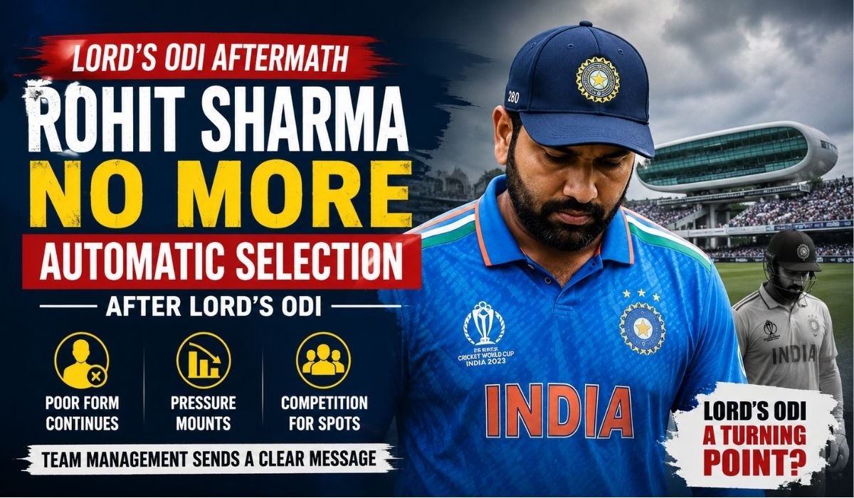 Rohit Sharma no more automatic selection after Lord's ODI