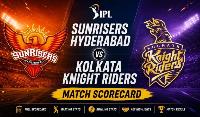 Sunrisers Hyderabad vs Kolkata Knight Riders Match Scorecard