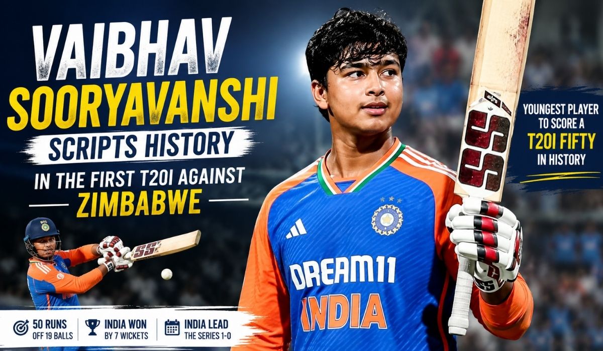 Vaibhav Sooryavanshi scripts history in first T20I against Zimbabwe