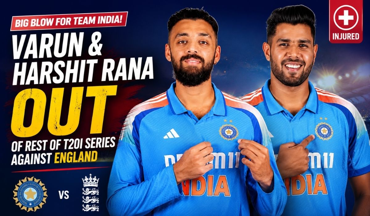 Varun & Harshit Rana out of rest of T20I series against England