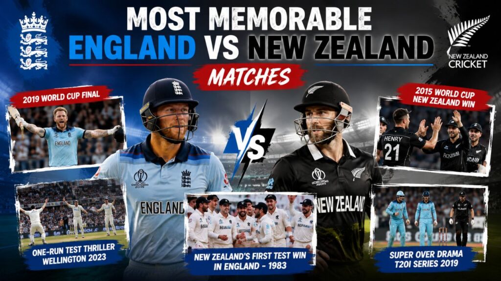 Most Memorable England vs New Zealand Matches 