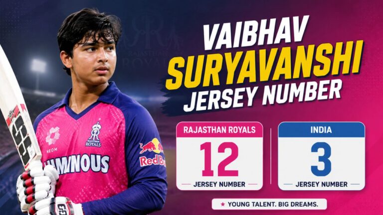 Vaibhav Suryavanshi Jersey Number