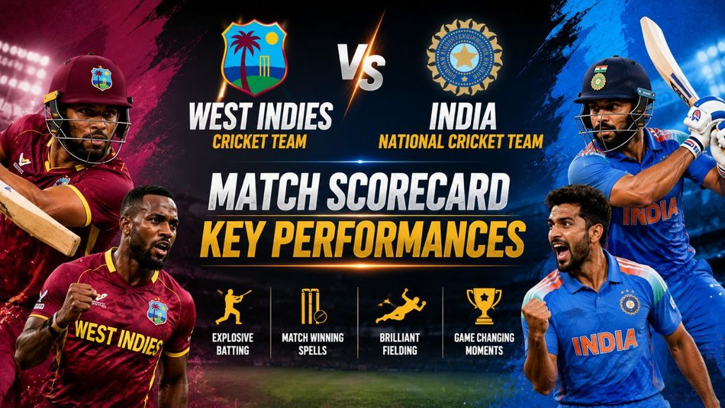 West Indies Cricket Team vs India National Cricket Team Match Scorecard