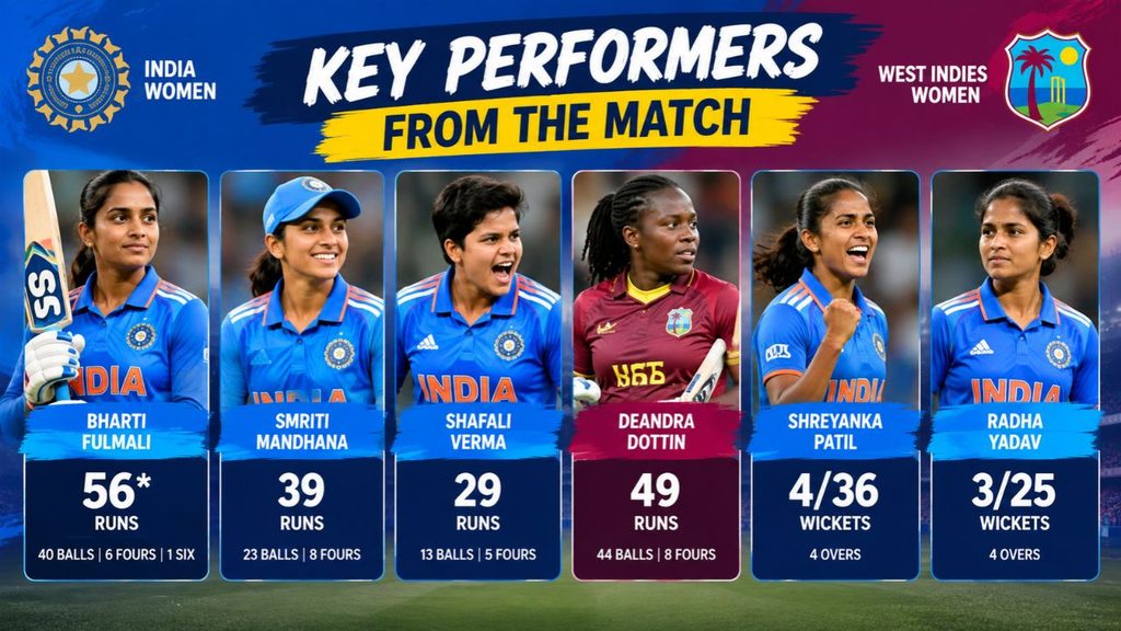 India Women's National Cricket Team vs West Indies Women Match Scorecard
