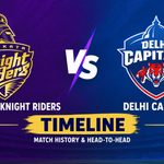 Kolkata Knight Riders vs Delhi Capitals Timeline: