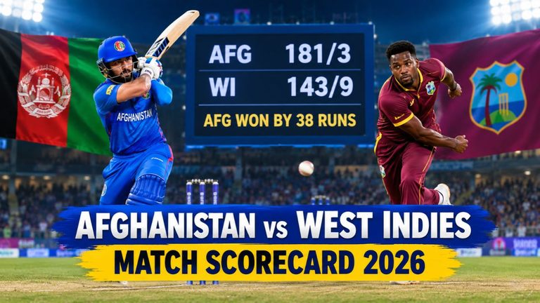 Afghanistan National Cricket Team vs West Indies Cricket Team Match Scorecard