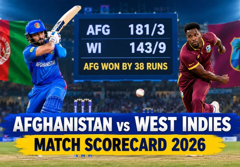 Afghanistan National Cricket Team vs West Indies Cricket Team Match Scorecard